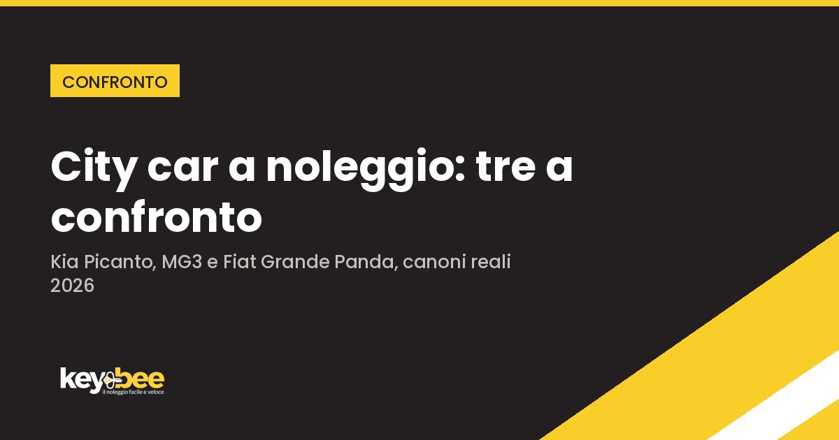 City car a noleggio lungo termine — Kia Picanto, MG3 e Fiat Grande Panda a confronto | Blog KeyBee