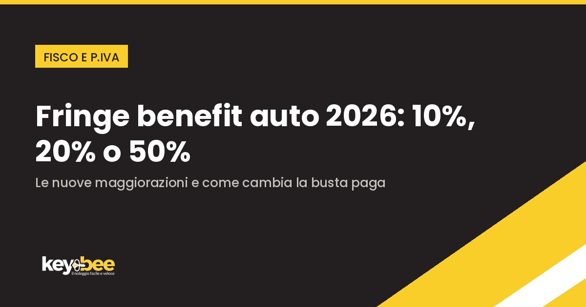Fringe benefit auto aziendali 2026: percentuali e calcolo | Blog KeyBee