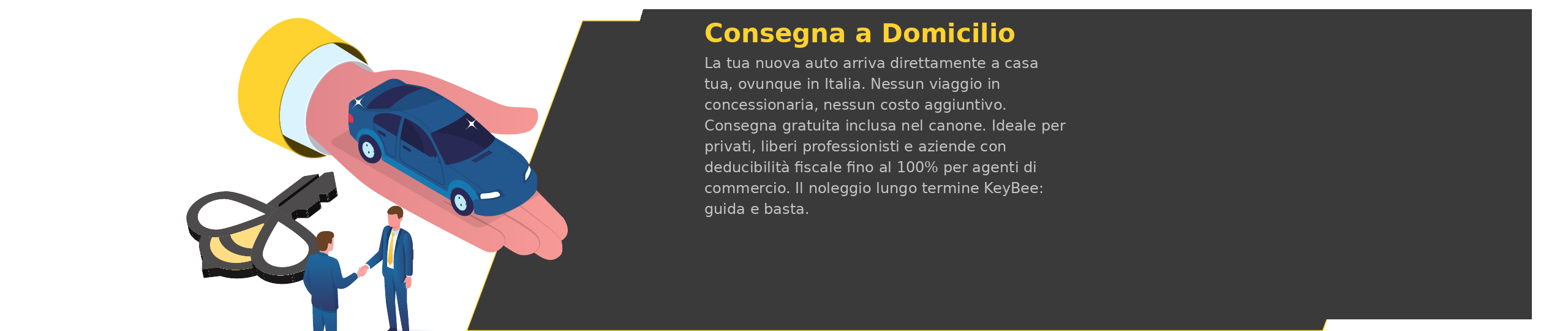 Consegna auto a domicilio gratuita in tutta Italia noleggio lungo termine KeyBee